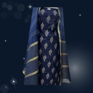 Luxury Lawn 3 Pc – All Over Print Shirt, Zarri Dupatta & Plain Shalwar